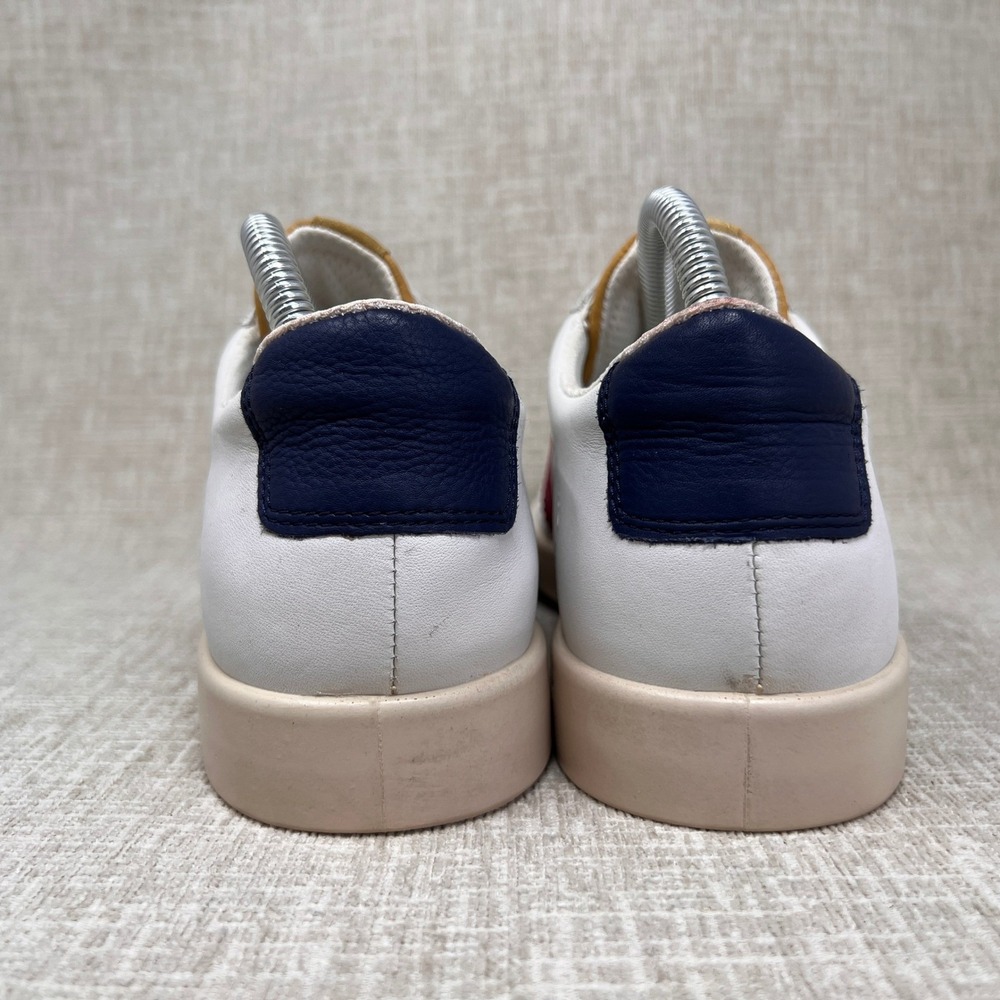 ECCO Street Lite Leather Sneakers Women‎ 40EU 9-9.5 White Red Minimalist Casual - Picture 4 of 9